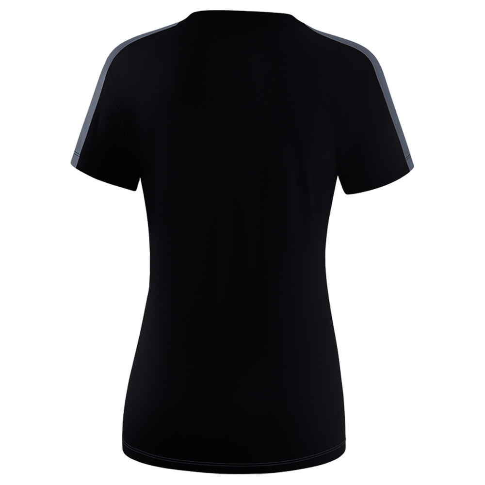 ERIMA SQUAD T-SHIRT, BLACK-SLATE GREY WOMEN. 