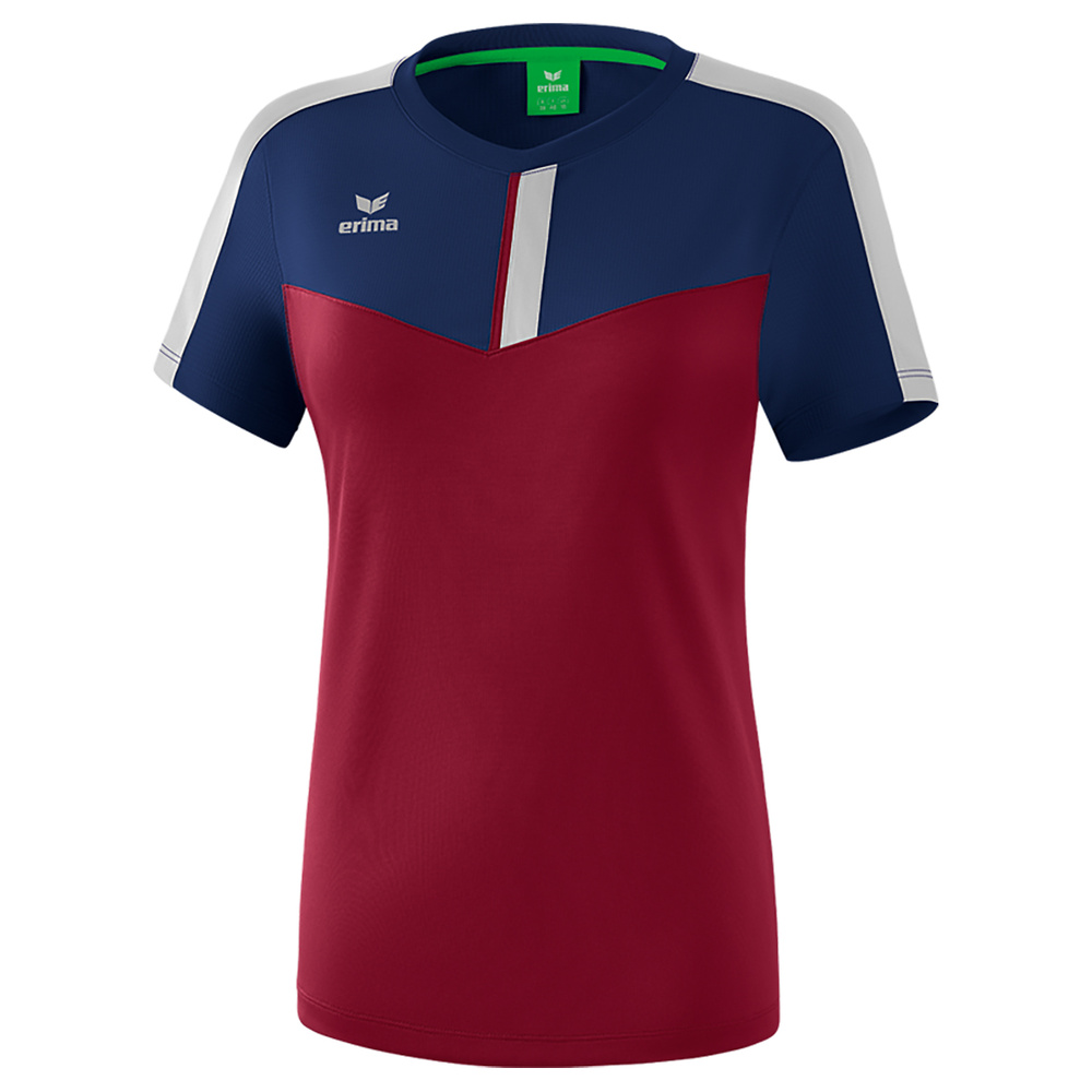 ERIMA SQUAD T-SHIRT, NAVY-BORDEAUX-SILVER WOMEN. 