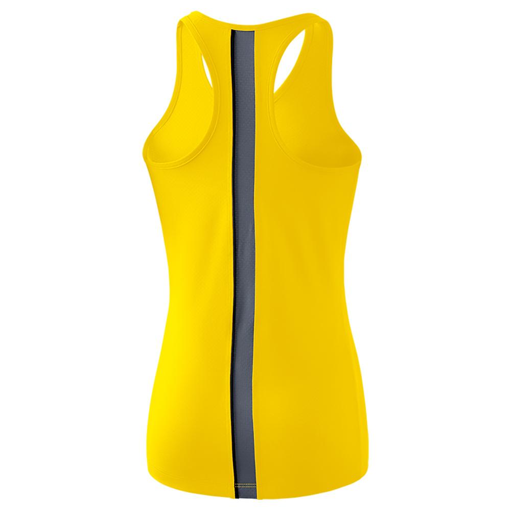 ERIMA SQUAD TANK TOP, SLATE GREY-BLACK-YELLOW WOMEN. 