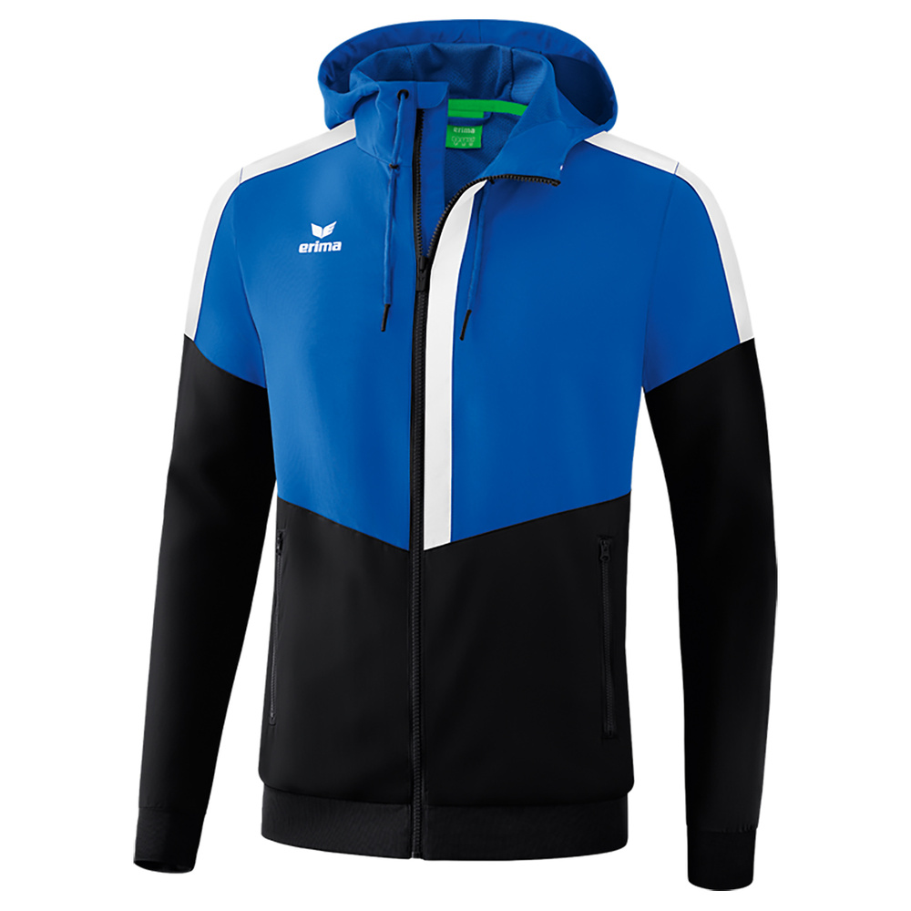 ERIMA SQUAD TRACK TOP JACKET WITH HOOD, ROYAL-BLACK-WHITE MEN. 