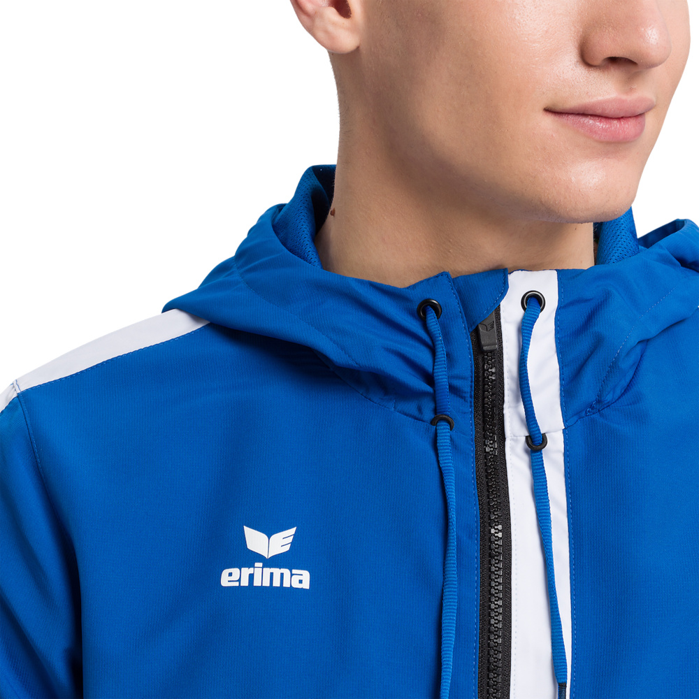 ERIMA SQUAD TRACK TOP JACKET WITH HOOD, ROYAL-BLACK-WHITE MEN. 