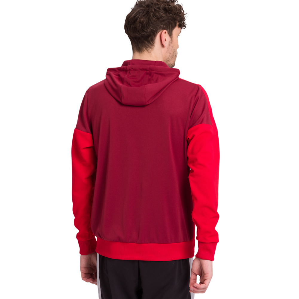 ERIMA SQUAD TRAINING JACKET WITH HOOD, BORDEAUX-RED KIDS. 