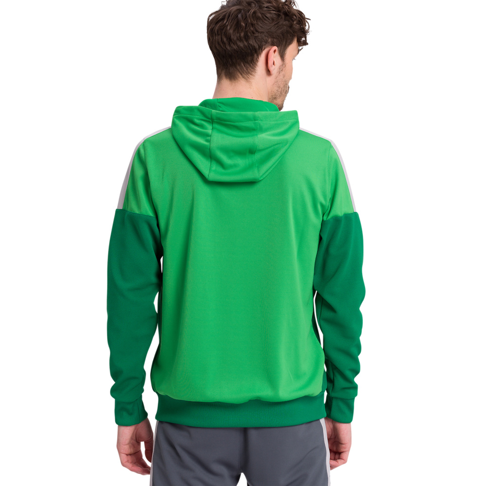 ERIMA SQUAD TRAINING JACKET WITH HOOD, GREEN-EMERALD-PLATE KIDS 