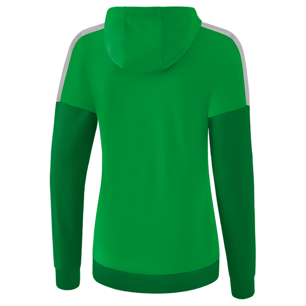 ERIMA SQUAD TRAINING JACKET WITH HOOD, GREEN-EMERALD-PLATE WOMEN. 