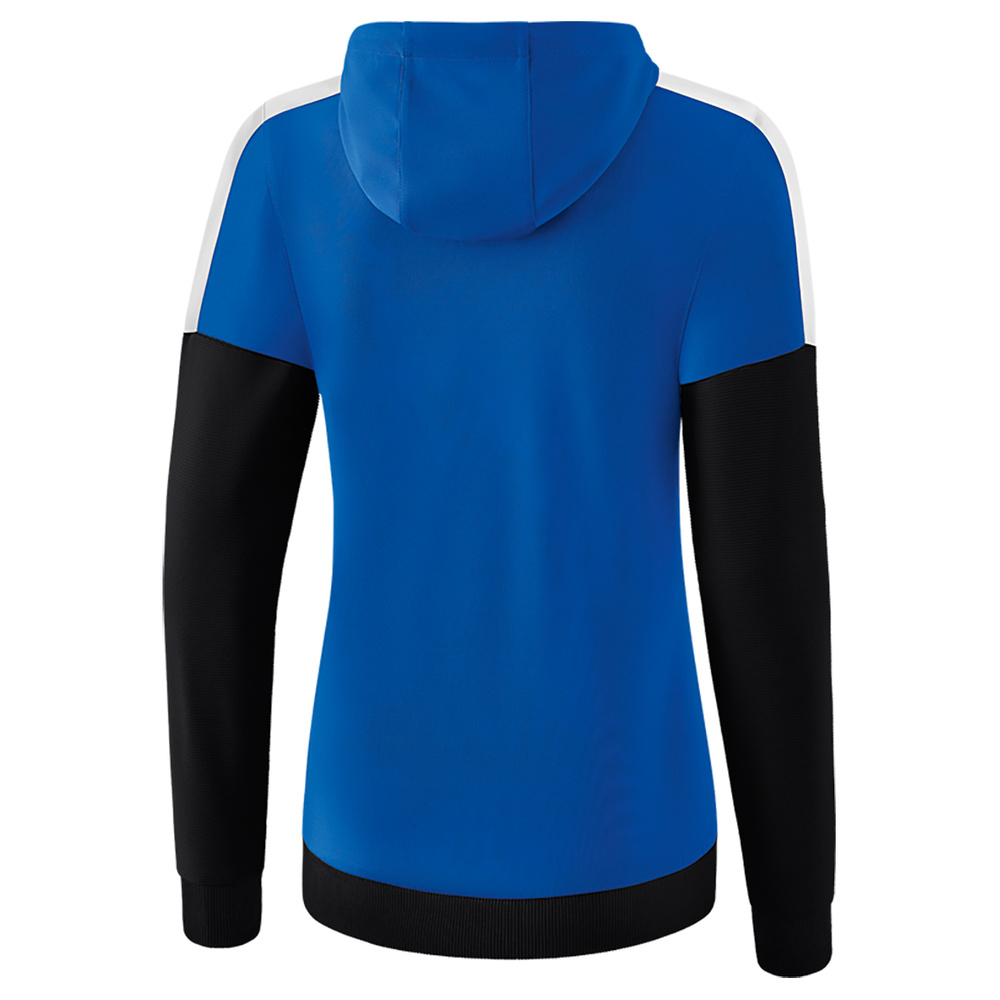 ERIMA SQUAD TRAINING JACKET WITH HOOD, ROYAL-BLACK-WHITE WOMEN. 