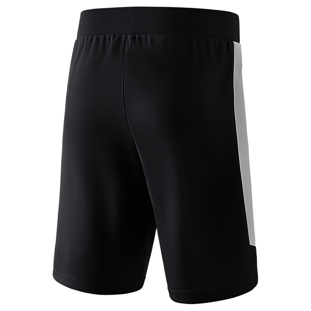 ERIMA SQUAD WORKER SHORTS, BLACK-SILVER GREY KIDS. 