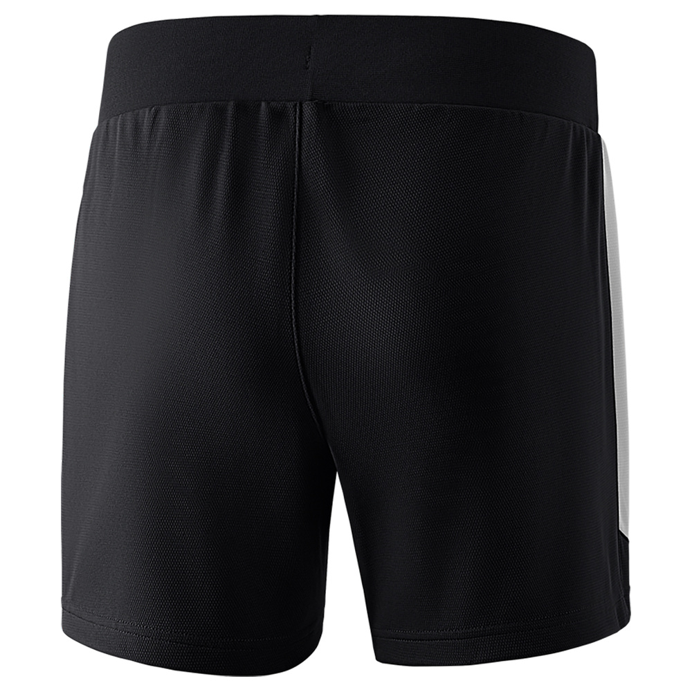 ERIMA SQUAD WORKER SHORTS, BLACK-SILVER GREY WOMEN. 