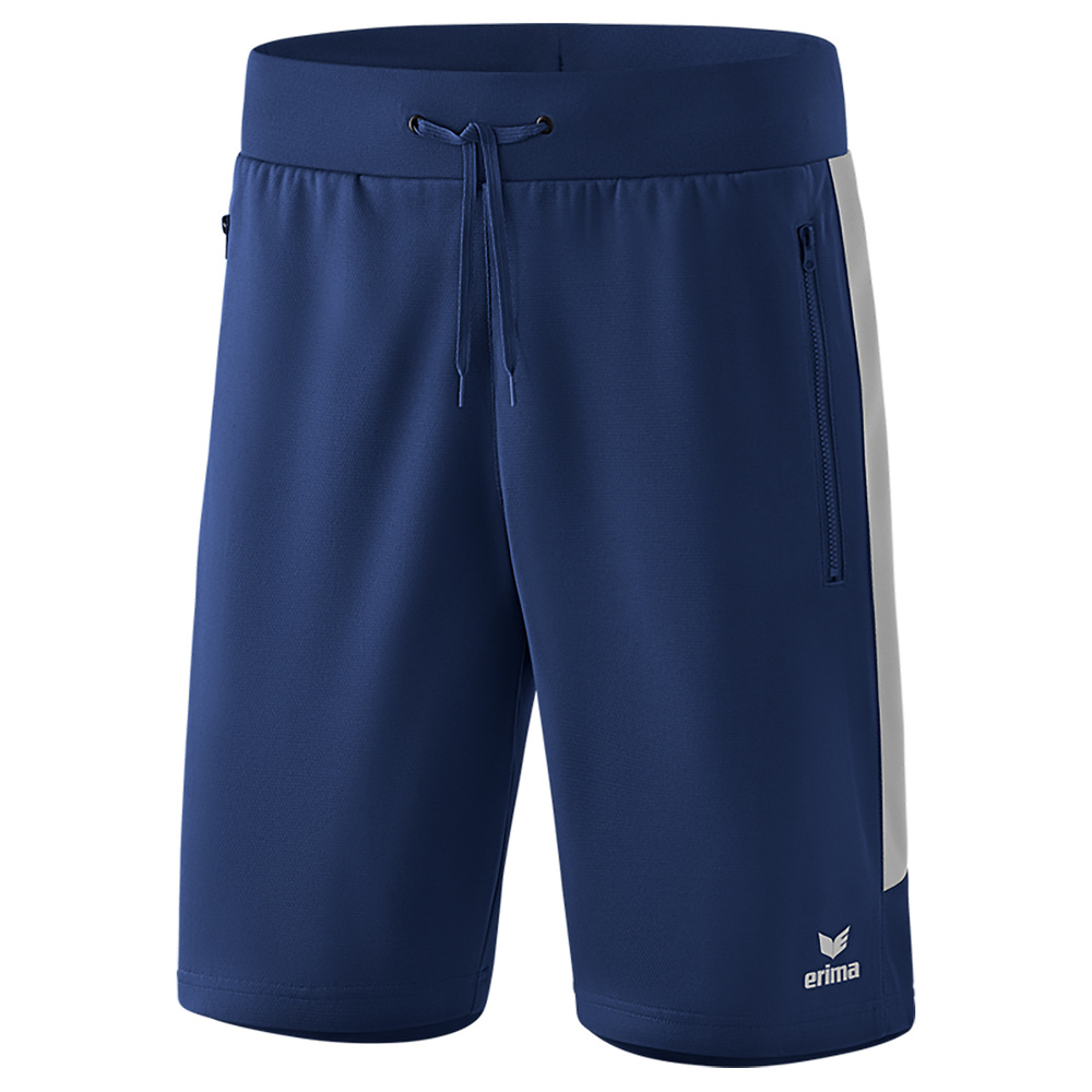 ERIMA SQUAD WORKER SHORTS, NAVY-SILVER GREY KIDS. 