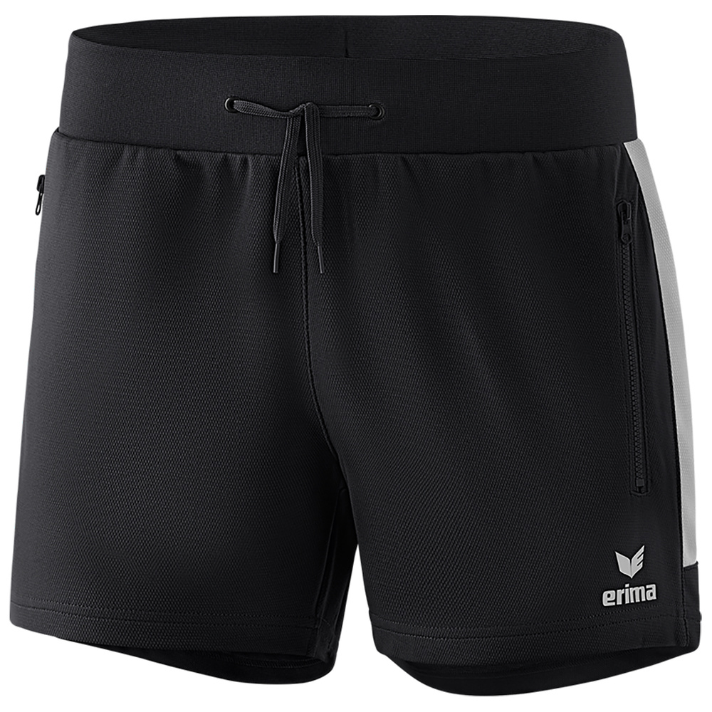 ERIMA SQUAD WORKER SHORTS, NEGRO-GRIS MUJER. 