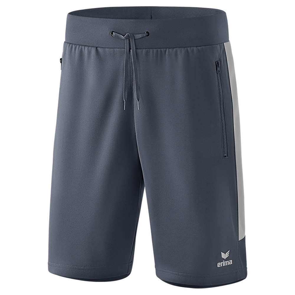 ERIMA SQUAD WORKER SHORTS, SLATE GREY-SILVER GREY KIDS. 