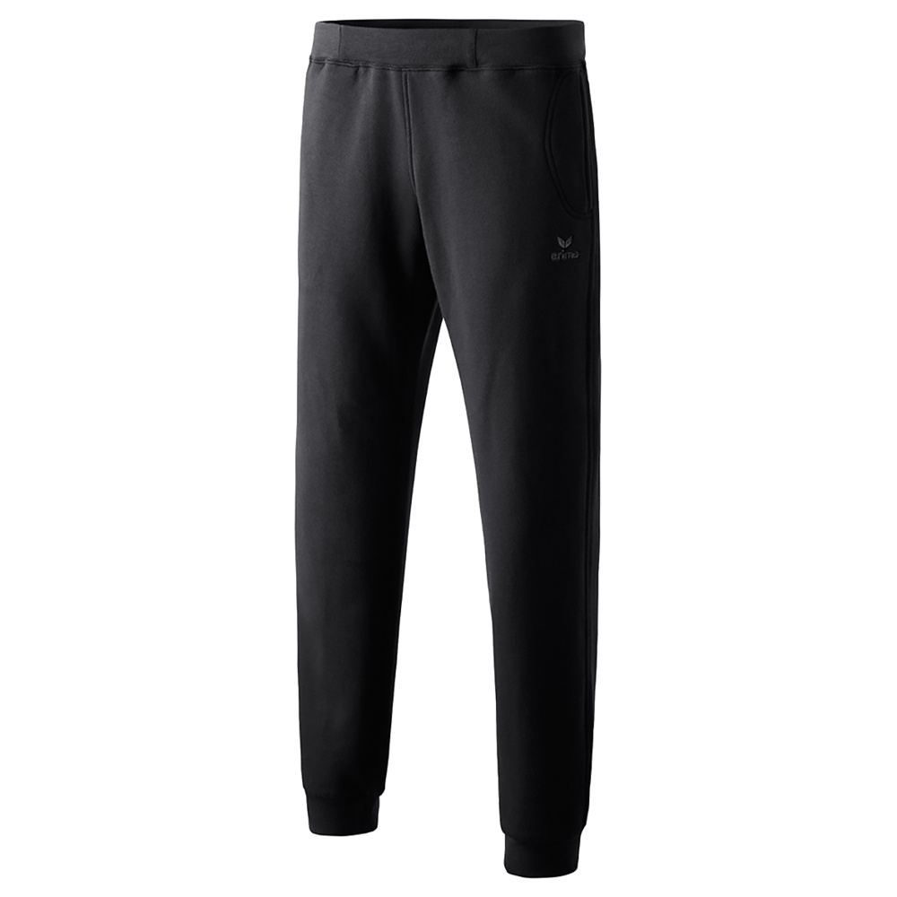 ERIMA SWEATPANTS WITH NARROW WAISTBAND, BLACK KIDS. 