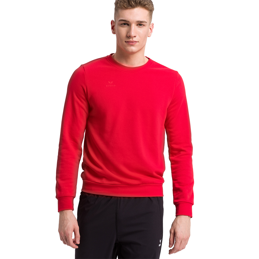 ERIMA SWEATSHIRT, RED UNISEX. 