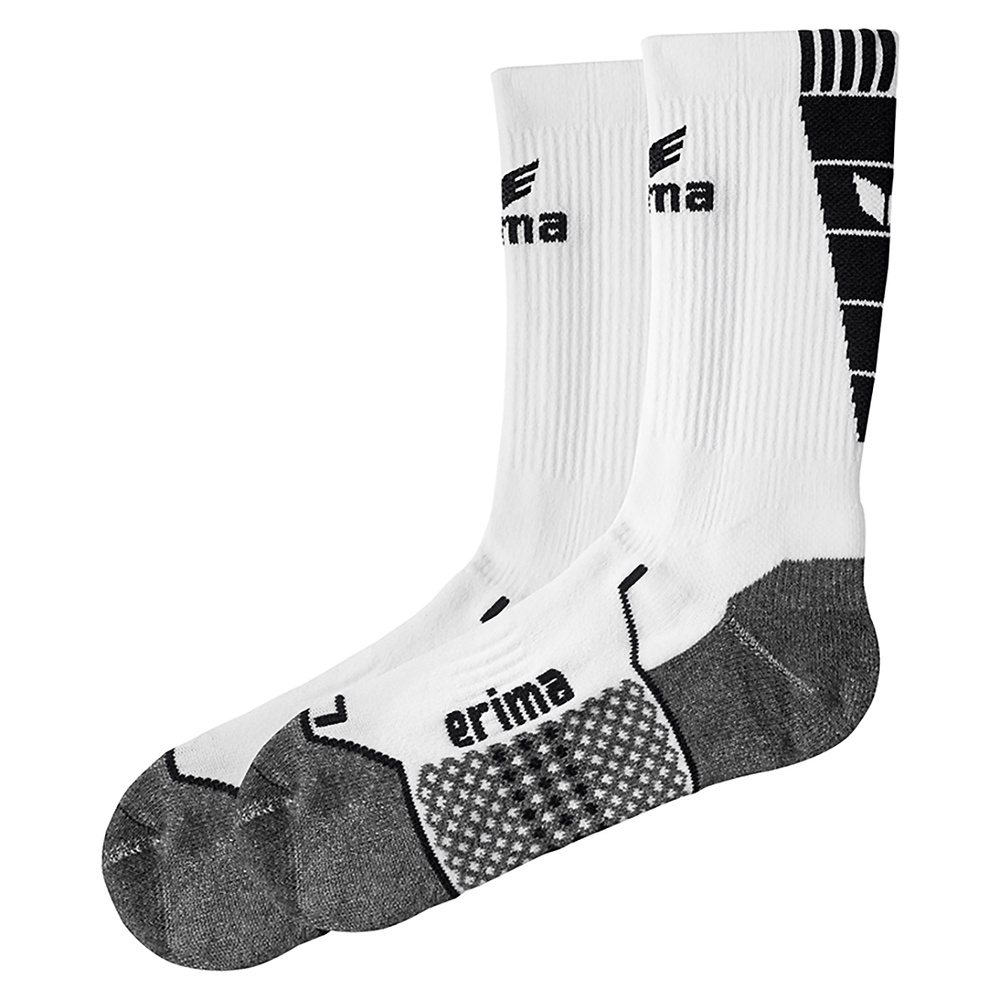 ERIMA TRAINING SOCKS, WHITE-BLACK UNISEX. 