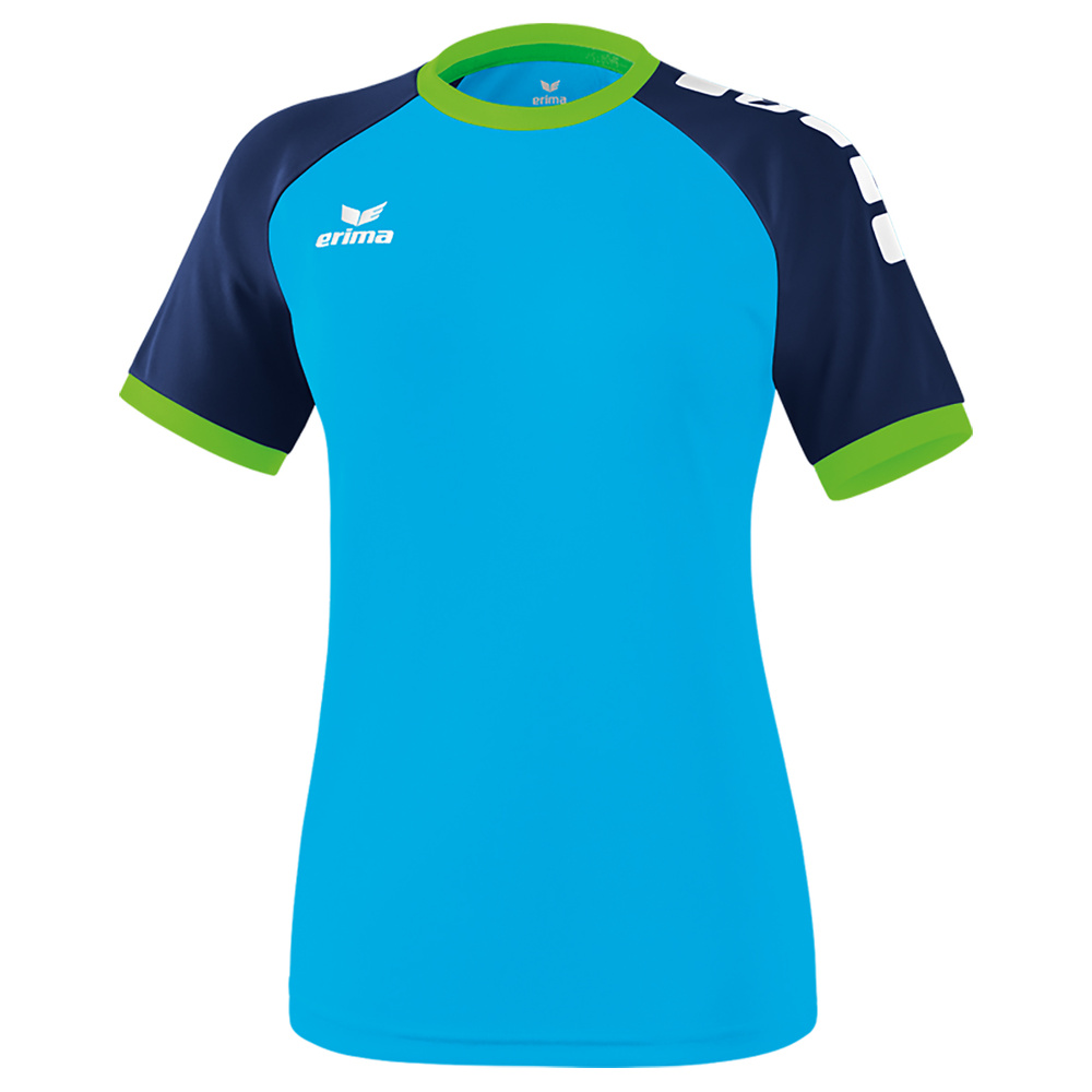 ERIMA ZENARI 3.0 JERSEY, CURACAO-NEW NAVY-GREEN GECKO WOMEN. 