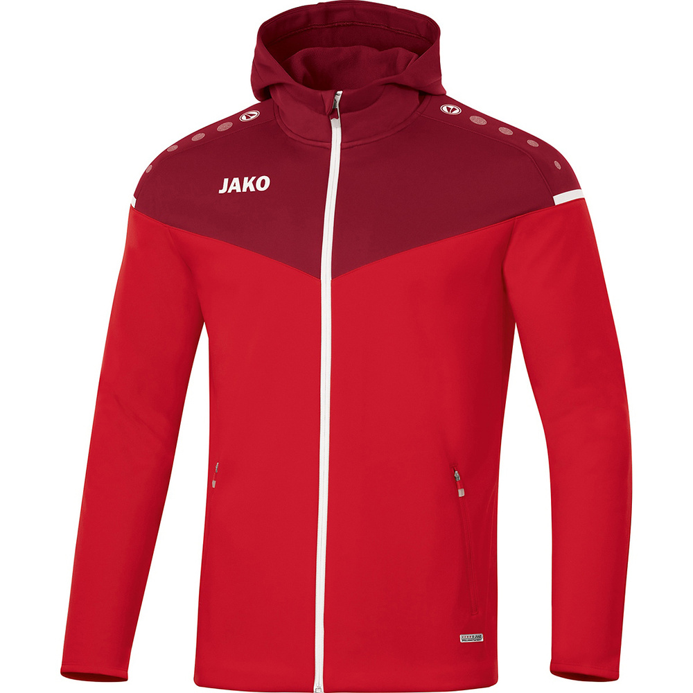 HOODED JACKET JAKO CHAMP 2.0, RED-WINE RED MEN. 