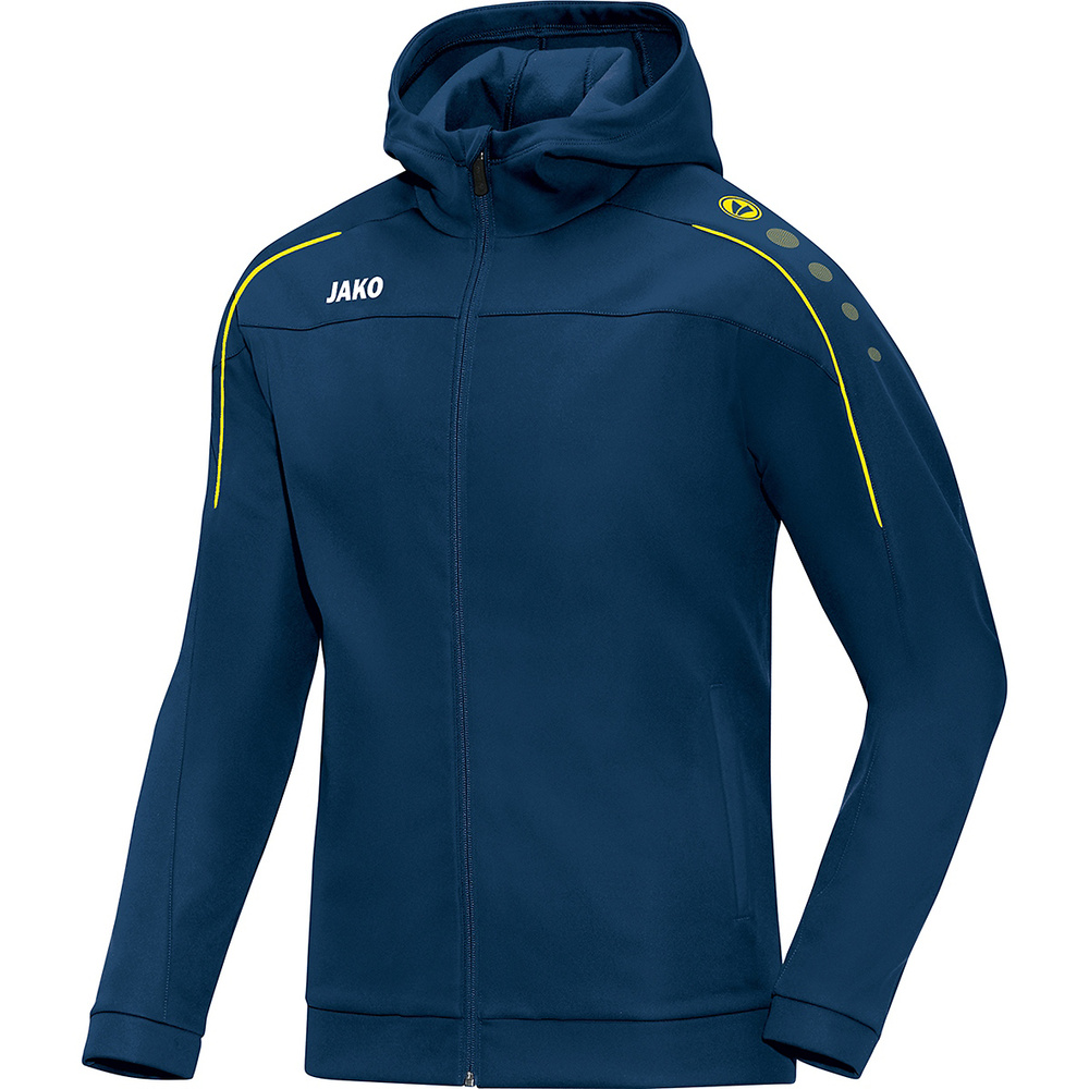 HOODED JACKET JAKO CLASSICO, NIGHT BLUE-CITRO MEN. 