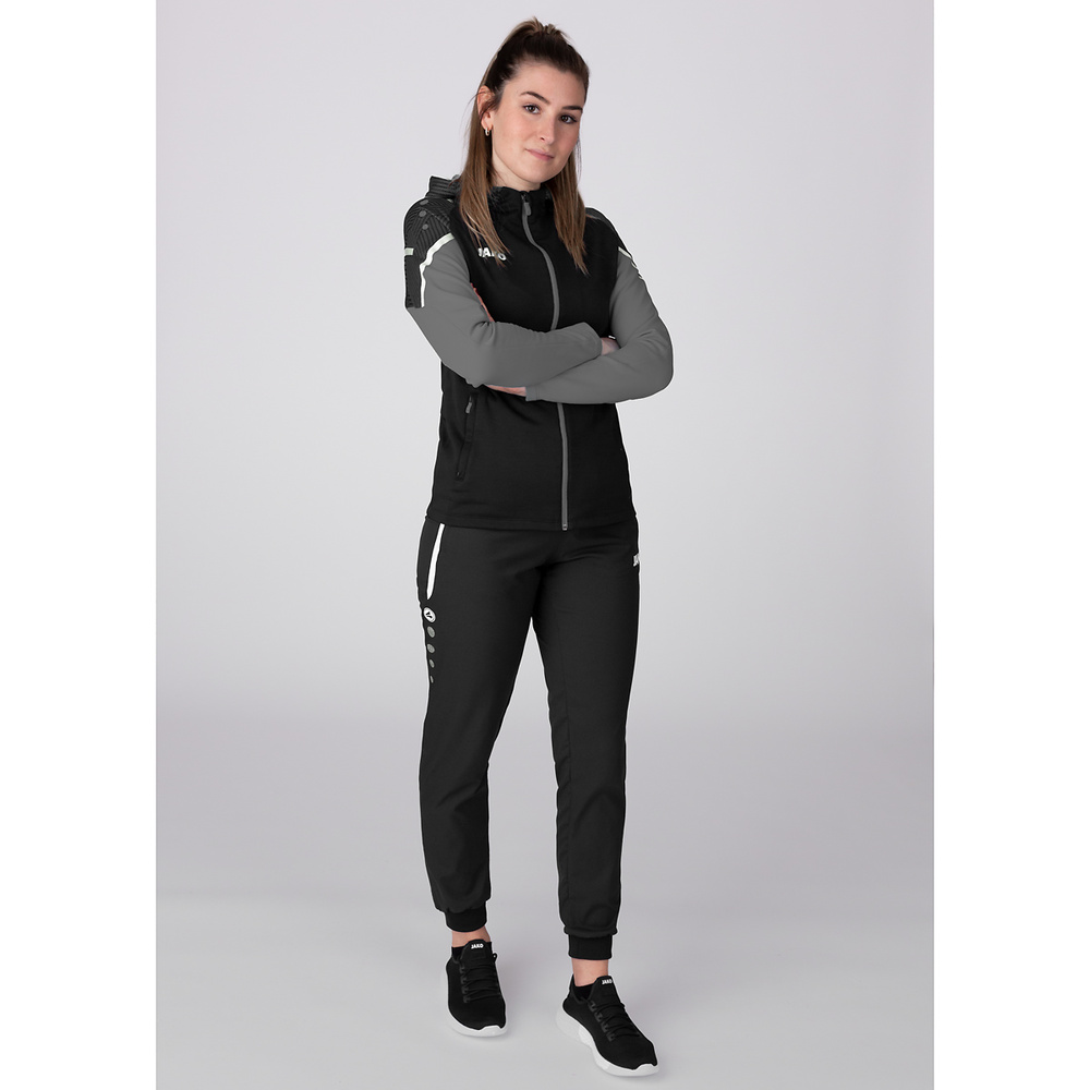 HOODED JACKET JAKO PERFORMANCE, BLACK-ANTHRA LIGHT WOMEN. 