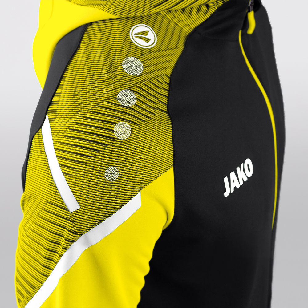 HOODED JACKET JAKO PERFORMANCE, BLACK-SOFT-YELLOW KIDS. 