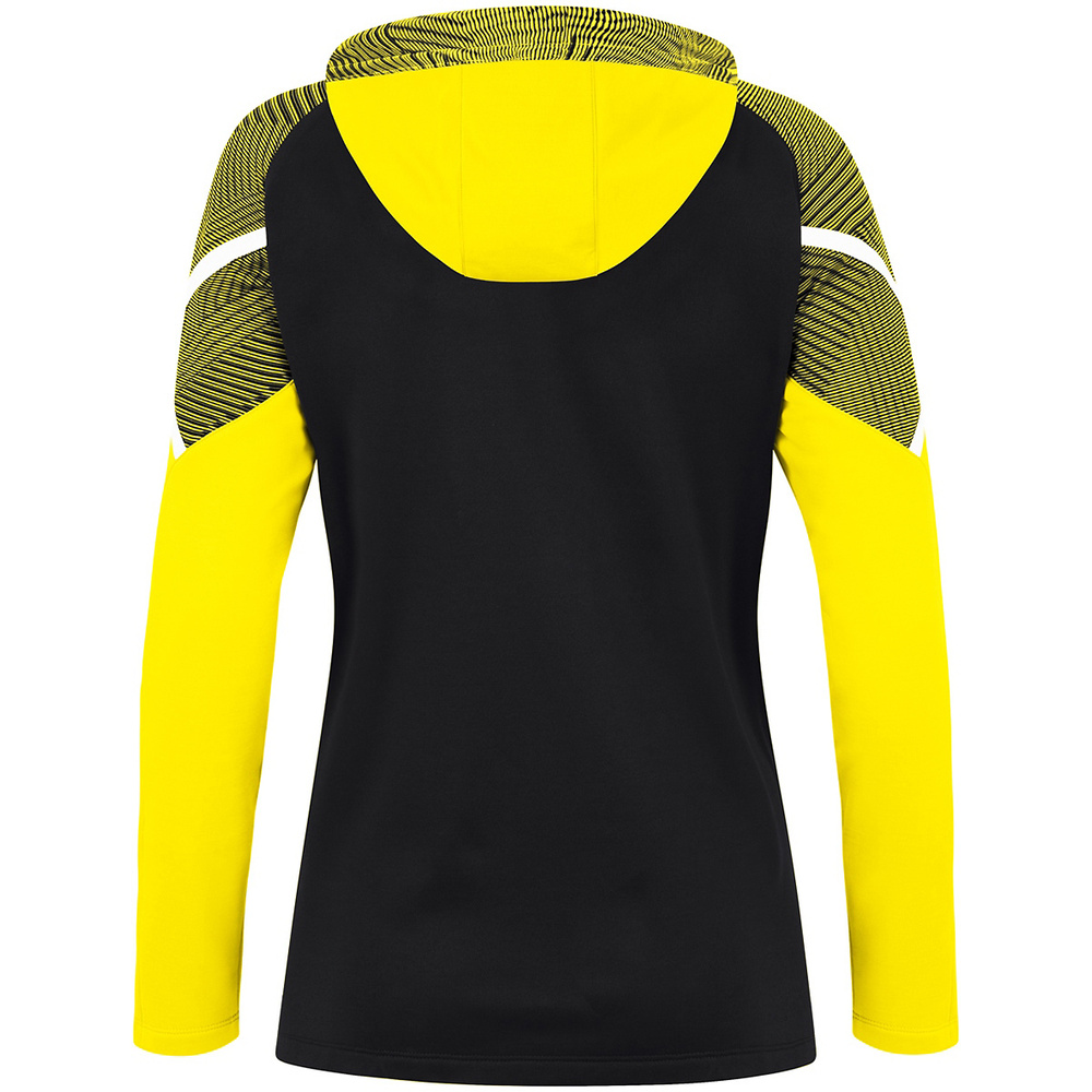 HOODED JACKET JAKO PERFORMANCE, BLACK-SOFT-YELLOW WOMEN. 