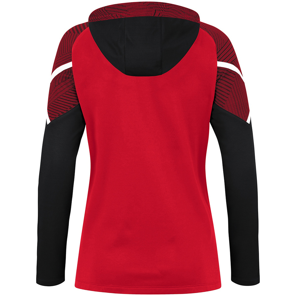 HOODED JACKET JAKO PERFORMANCE, RED-BLACK WOMEN. 