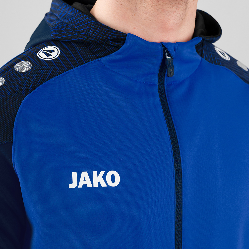 HOODED JACKET JAKO PERFORMANCE, ROYAL-SEABLUE MEN. 