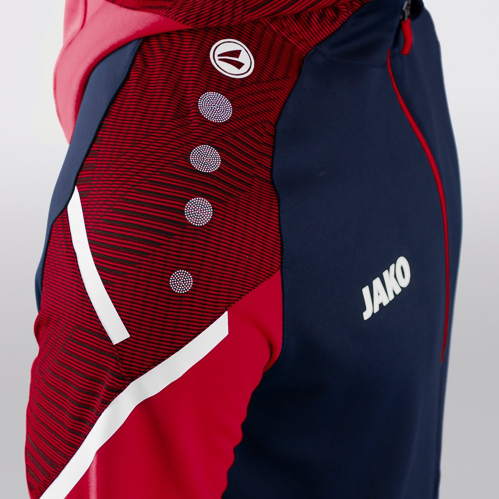 HOODED JACKET JAKO PERFORMANCE, SEABLUE-RED MEN. 