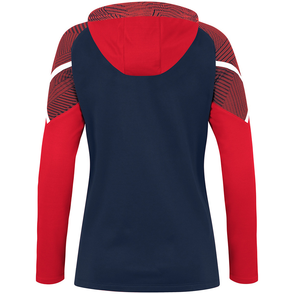 HOODED JACKET JAKO PERFORMANCE, SEABLUE-RED WOMEN. 