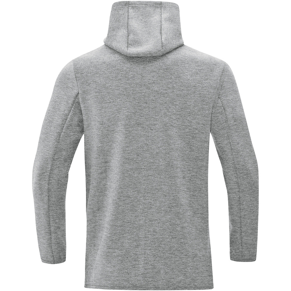 HOODED JACKET JAKO PREMIUM BASICS, LIGHT GREY MELANGE MEN. 