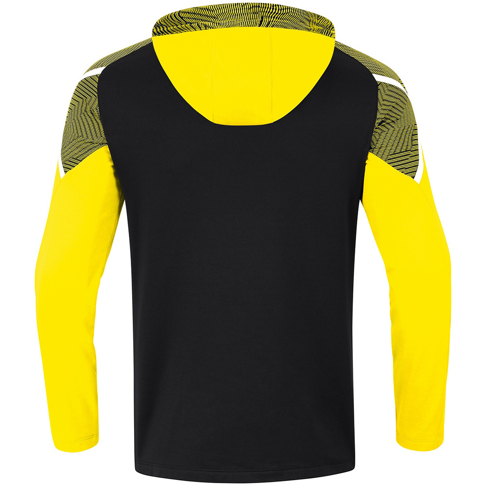 HOODED SWEATER JAKO PERFORMANCE, BLACK-SOFT YELLOW KIDS. 