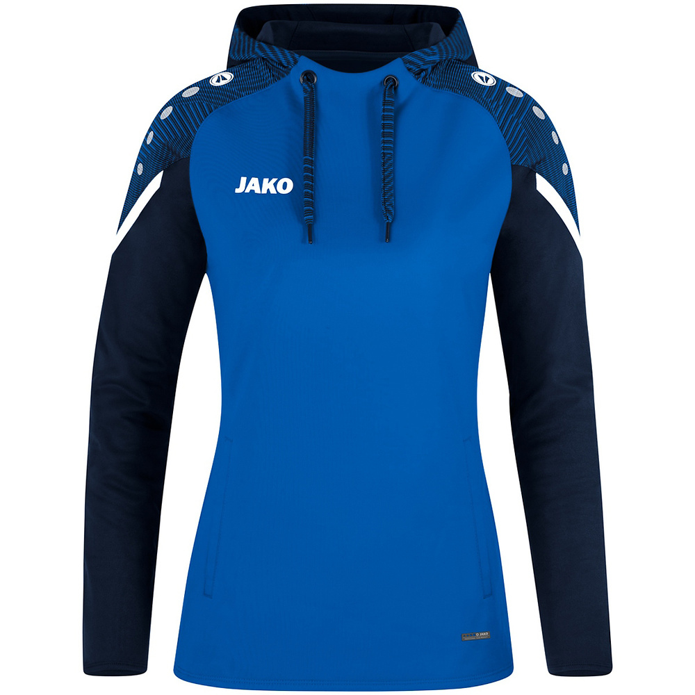 HOODED SWEATER JAKO PERFORMANCE, ROYAL-SEABLUE WOMEN. 