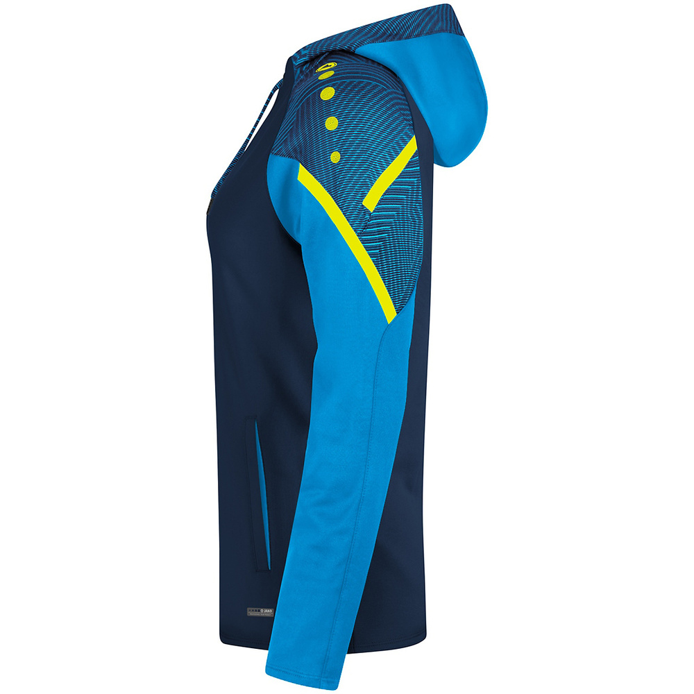 HOODED SWEATER JAKO PERFORMANCE, SEABLUE-JAKO BLUE WOMEN. 