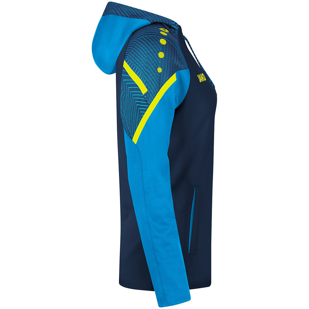 HOODED SWEATER JAKO PERFORMANCE, SEABLUE-JAKO BLUE WOMEN. 