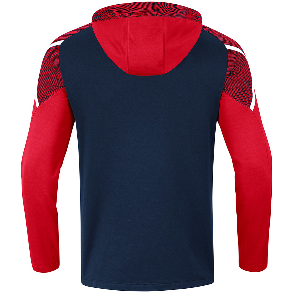 HOODED SWEATER JAKO PERFORMANCE, SEABLUE-RED KIDS. 