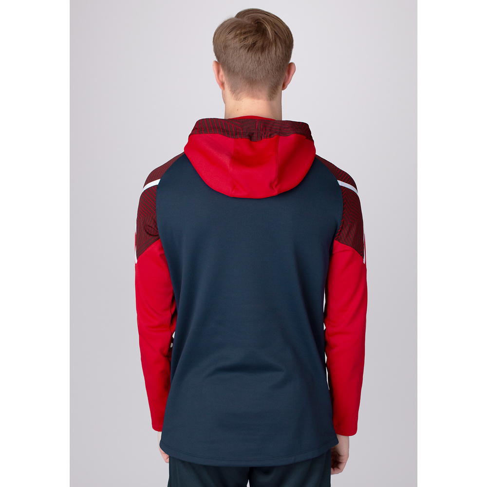 HOODED SWEATER JAKO PERFORMANCE, SEABLUE-RED KIDS. 