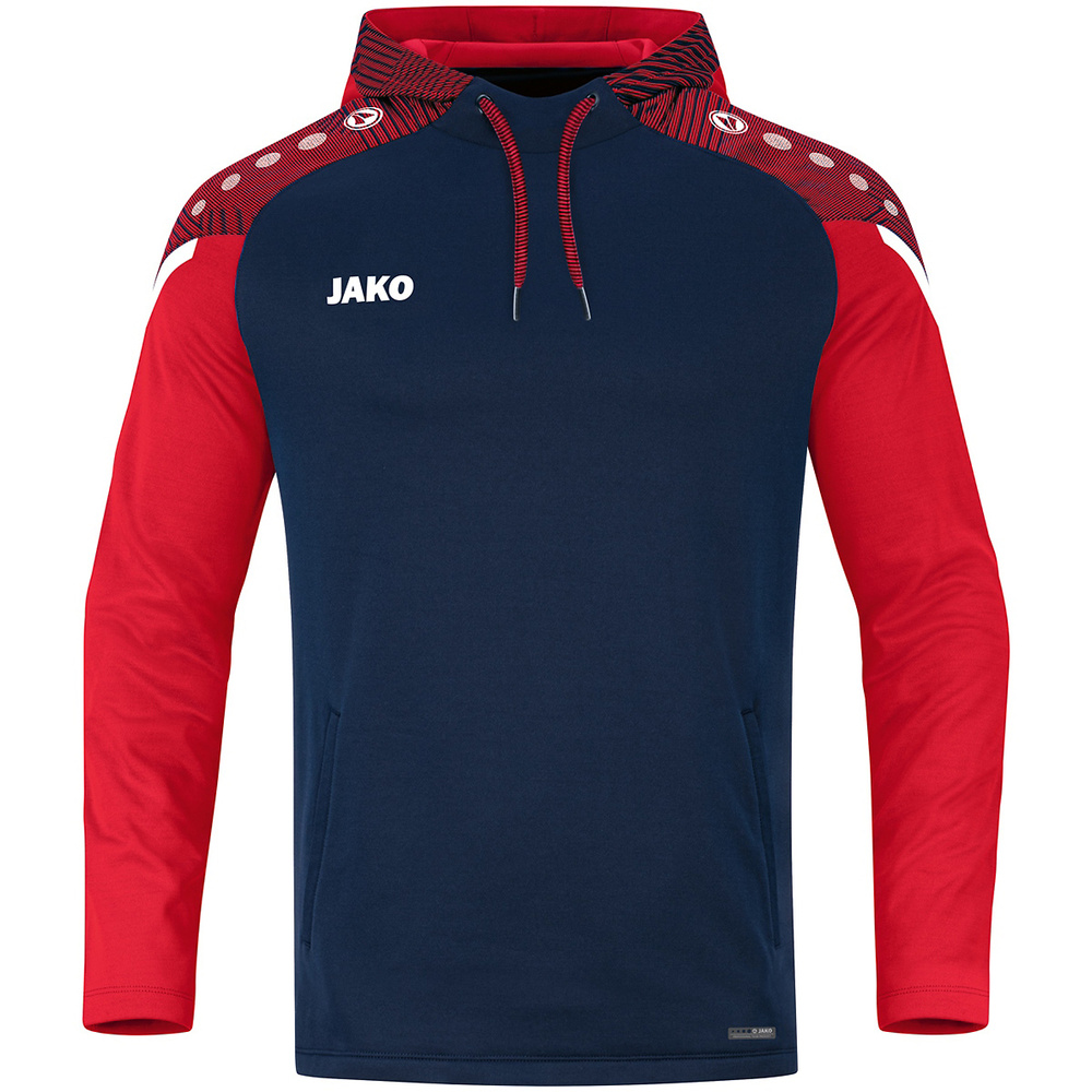 HOODED SWEATER JAKO PERFORMANCE, SEABLUE-RED MEN. 