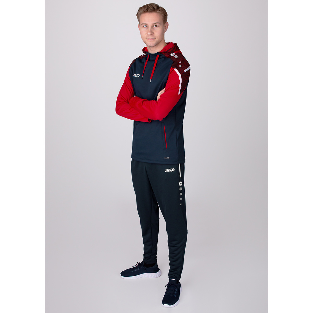 HOODED SWEATER JAKO PERFORMANCE, SEABLUE-RED MEN. 