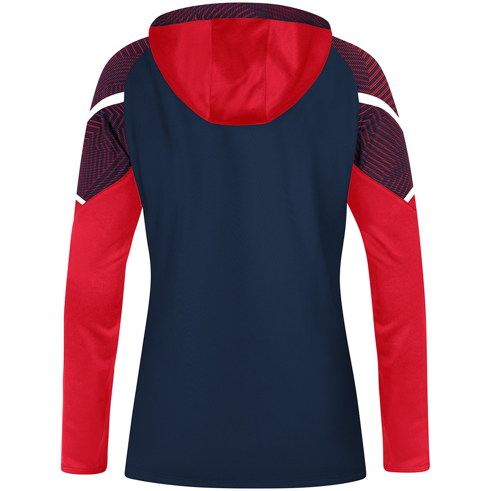 HOODED SWEATER JAKO PERFORMANCE, SEABLUE-RED WOMEN. 