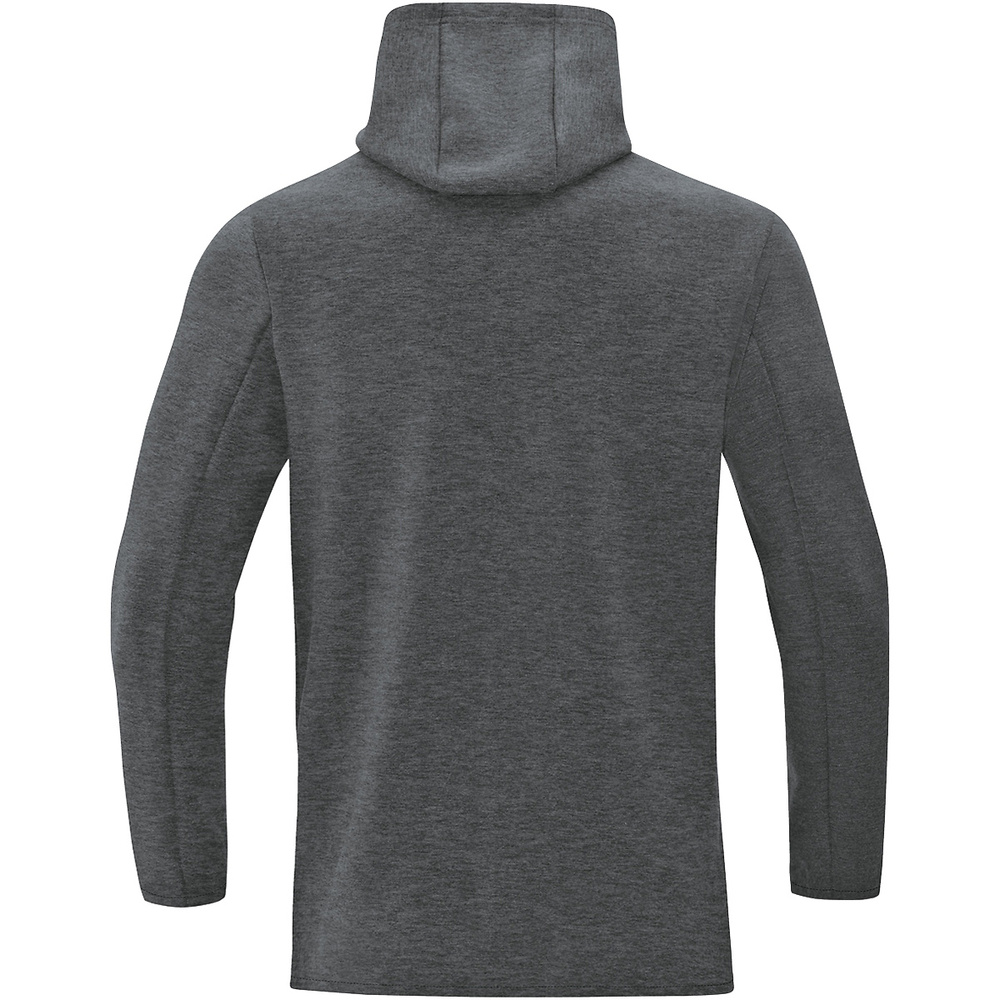 HOODED SWEATER JAKO PREMIUM BASICS, ANTHRACITE MELANGE MEN. 