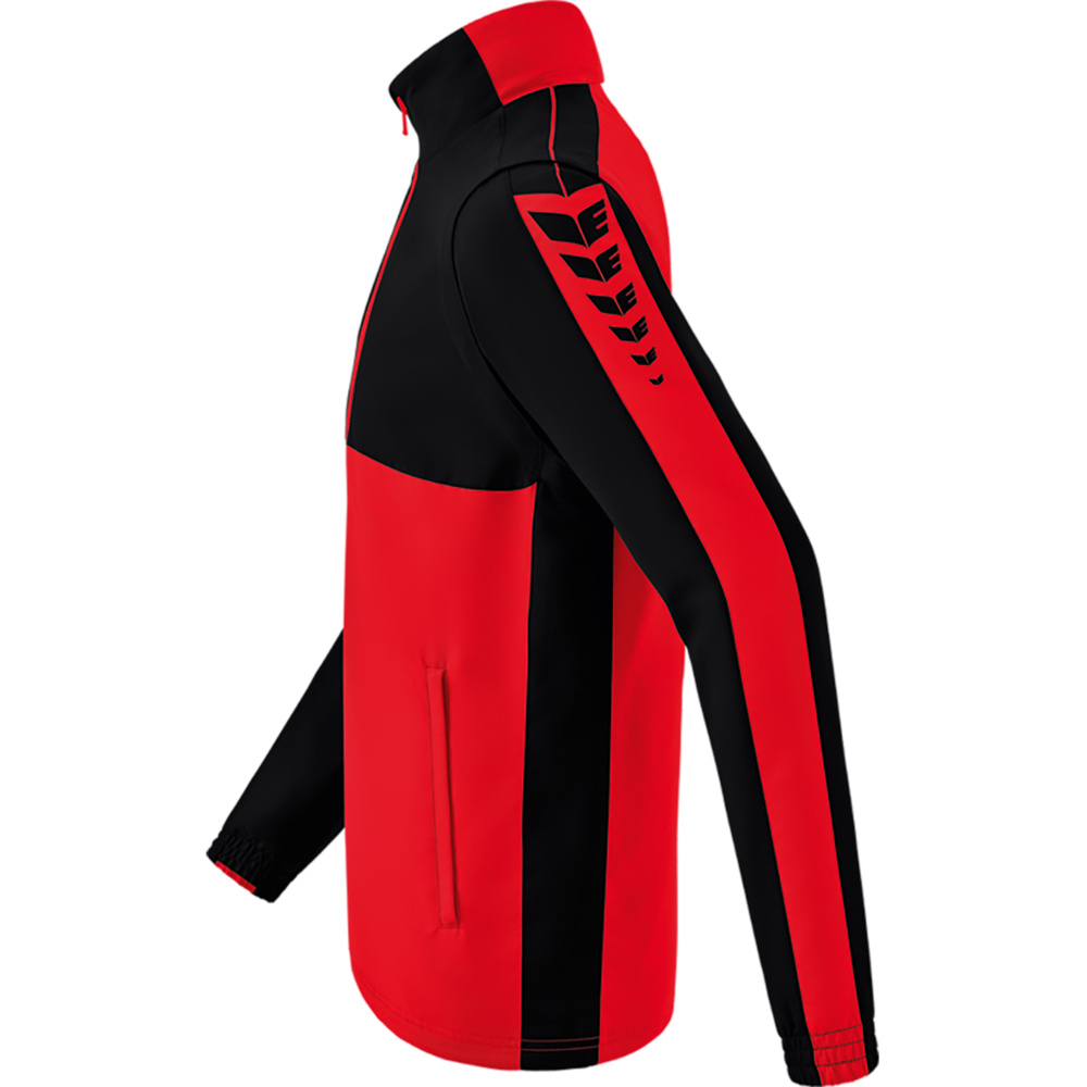 IMPERMEABLE ERIMA SIX WINGS CON MANGAS DESMONTABLES, NEGRO-ROJO HOMBRE. 