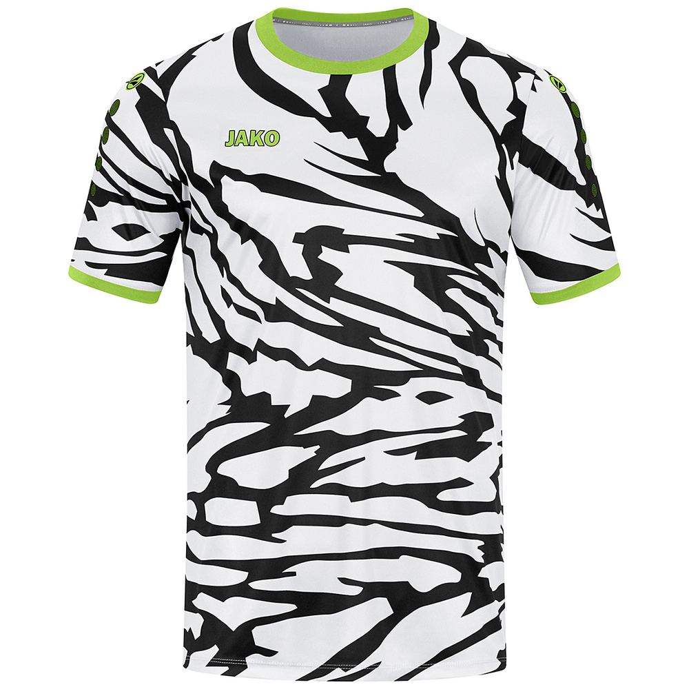 JAKO ANIMAL JERSEY SHORT SLEEVE, WHITE-BLACK KIDS. 