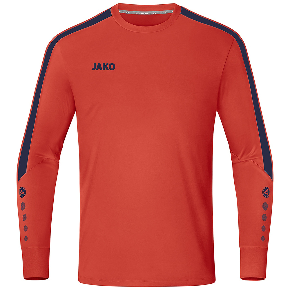 JAKO POWER GK JERSEY, FLAME-NAVY KIDS. 