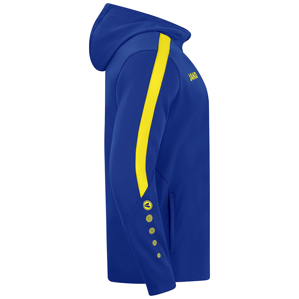 JAKO POWER HOODED JACKET, ROYAL-CITRO-WOMEN. 