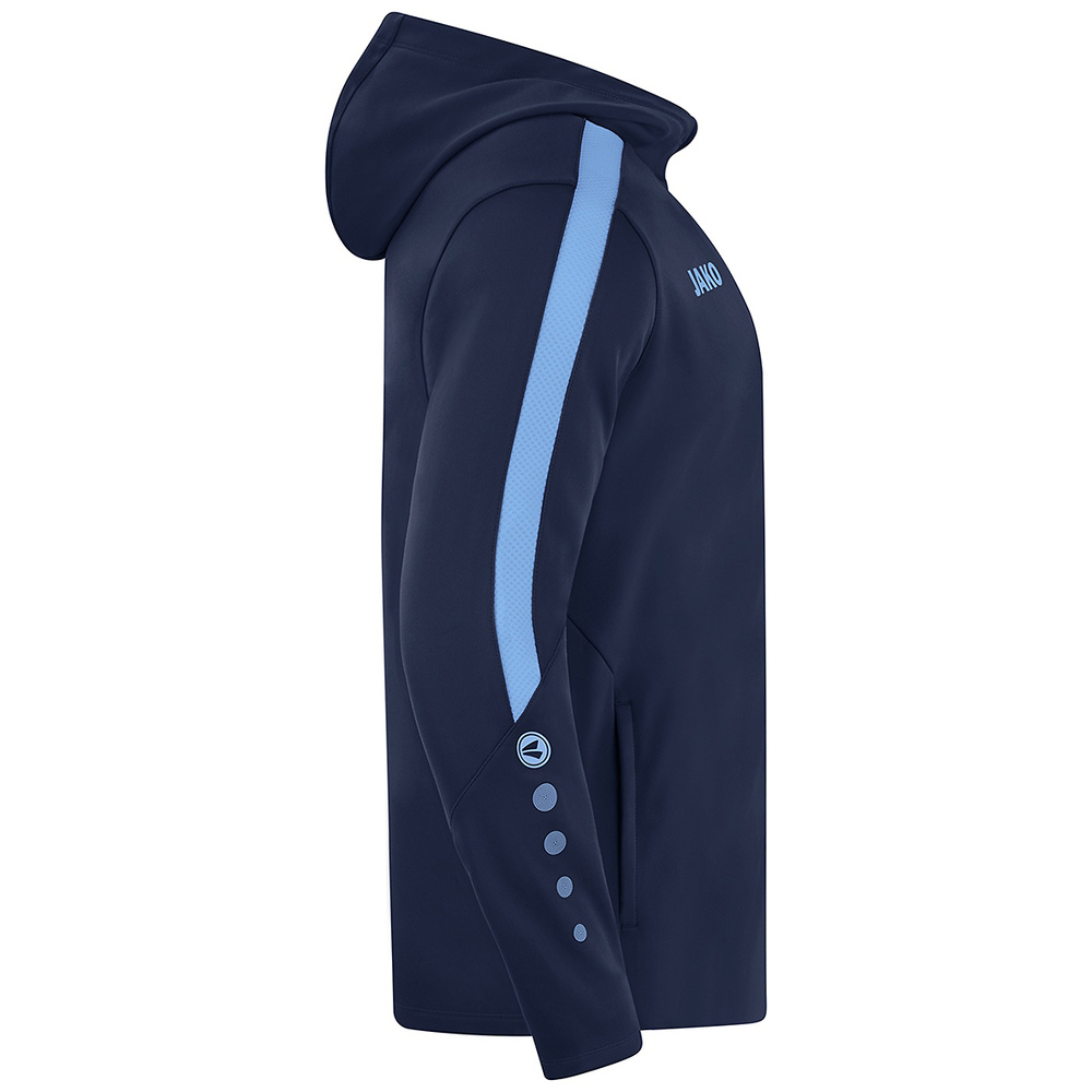 JAKO POWER HOODED JACKET, SEABLUE-SKY BLUE-WOMEN. 