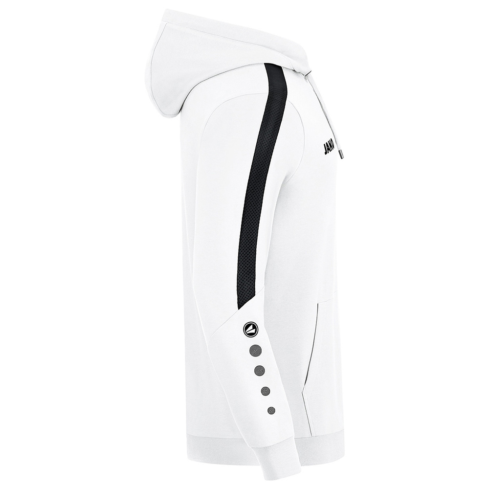 JAKO POWER HOODED JACKET, WHITE-BLACK KIDS. 