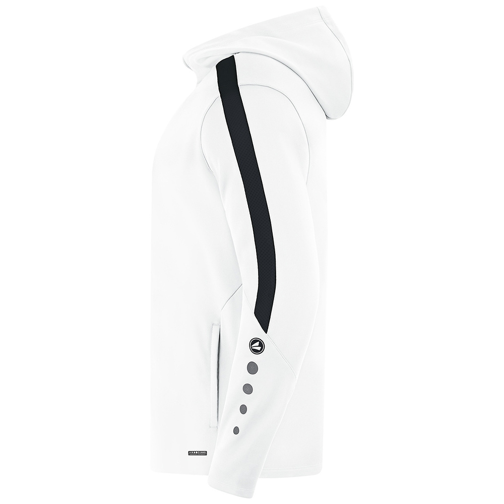 JAKO POWER HOODED JACKET, WHITE-BLACK-WOMEN. 