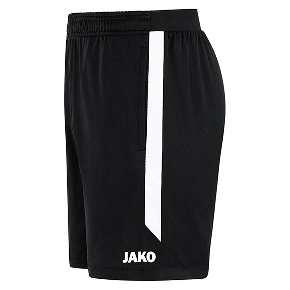 JAKO POWER LEISURE SHORTS, BLACK-WHITE KIDS. 