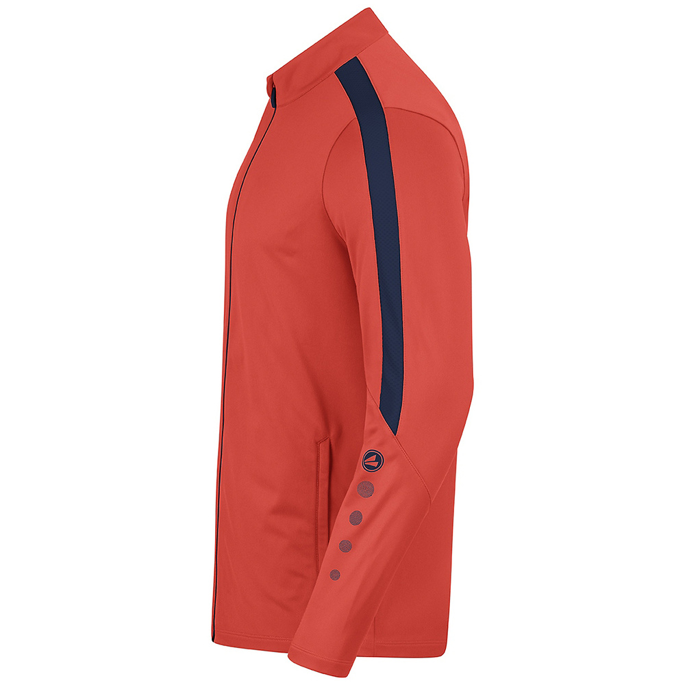 JAKO POWER POLYESTER JACKET, FLAME-SEABLUE KIDS. 