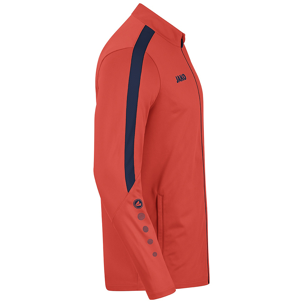 JAKO POWER POLYESTER JACKET, FLAME-SEABLUE KIDS. 