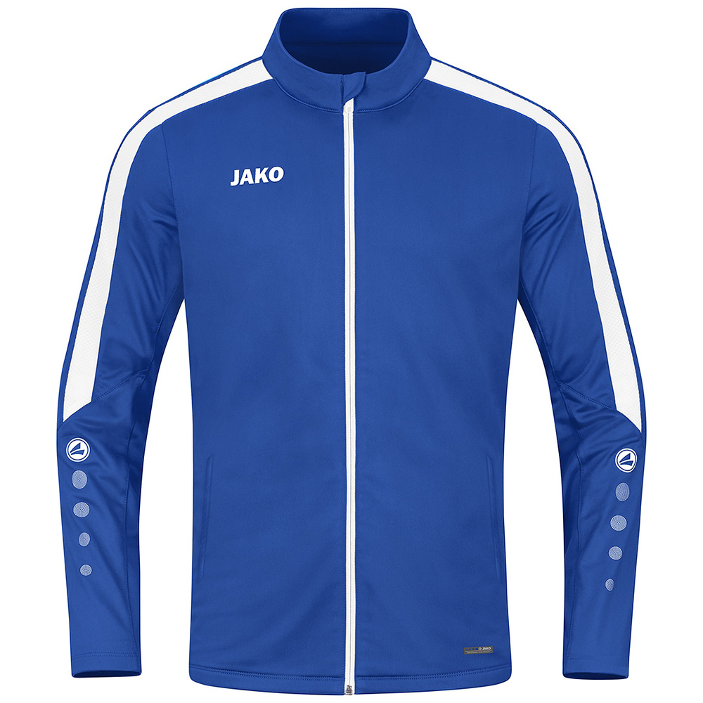 JAKO POWER POLYESTER JACKET, ROYAL-WHITE KIDS. 