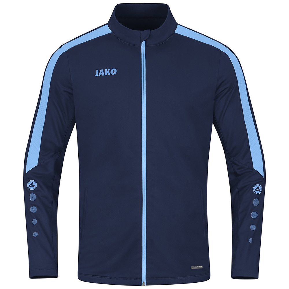 JAKO POWER POLYESTER JACKET, SEABLUE-SKY BLUE KIDS. 